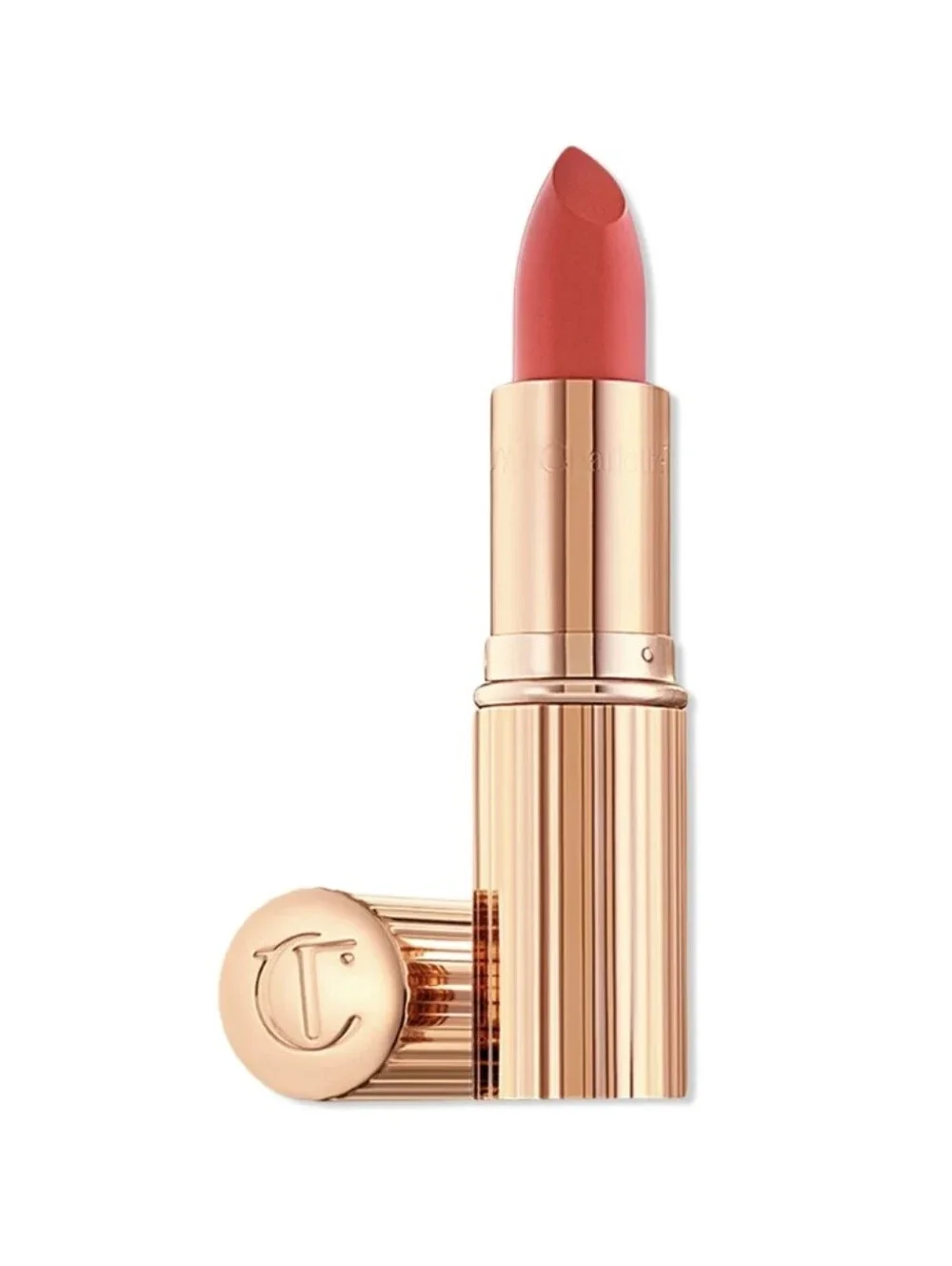 Charlotte Tilbury Kissing Satin Shine Lipstick: Coral Kiss (Coachella Coral) NIB